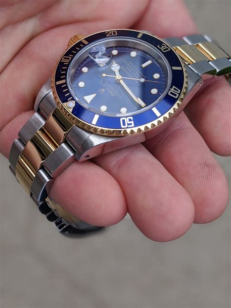 Rolex Submariner Date BLUESY SEL Bracelet GOLD Clasp Full 